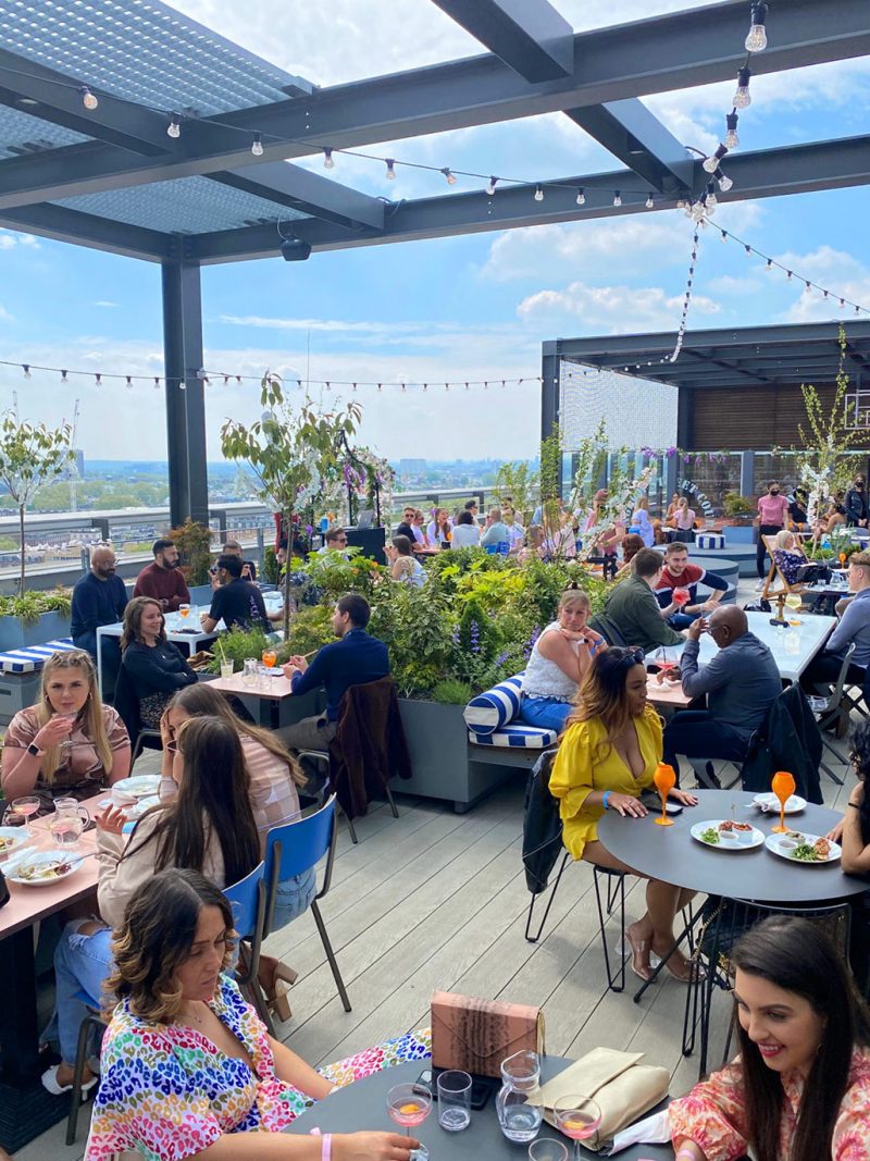 Rooftop bar London Skylark Roof Garden Paddington W2 Rooftop